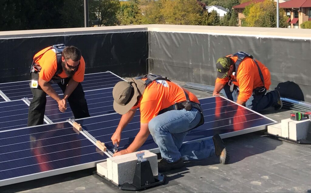 Solar Panels On Fire Station in Fitchburg