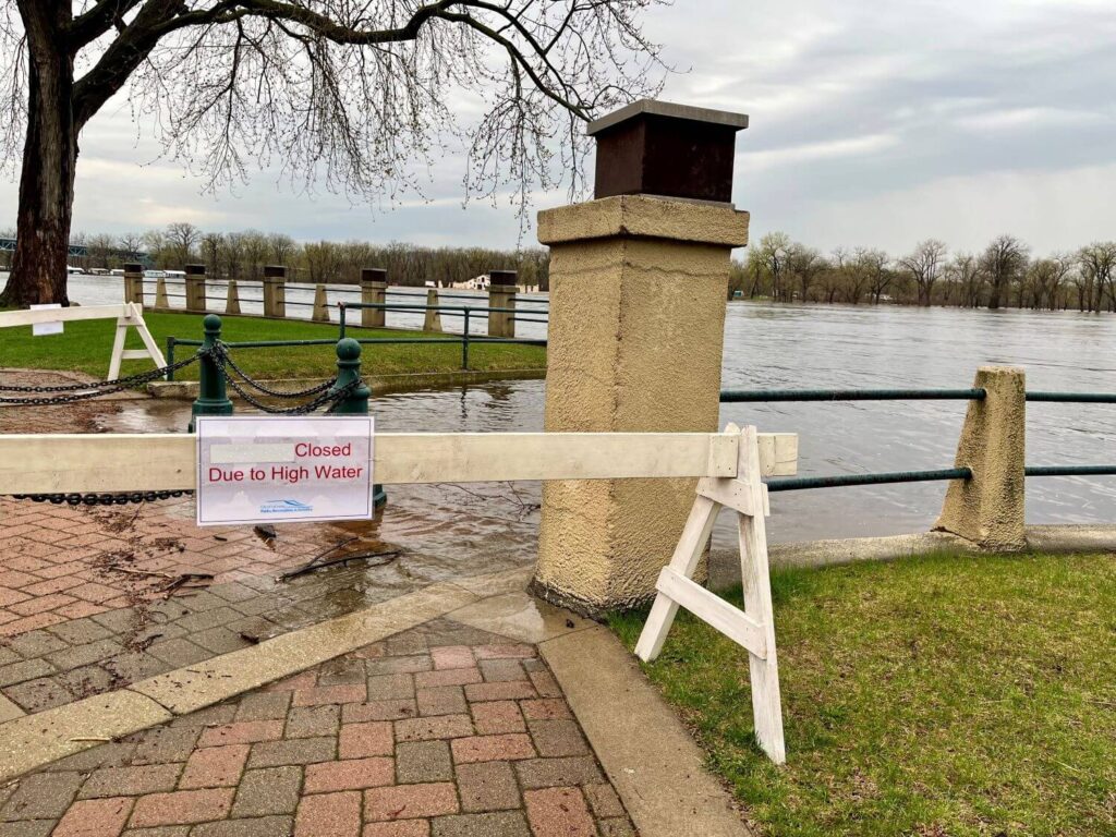 high water in La Crosse, WI